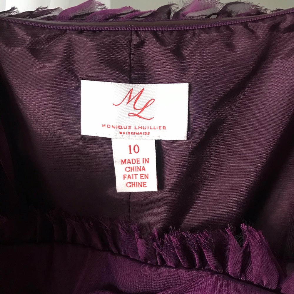 NWT Monique Lhuillier Strapless Chiffon Gown - Picture 8 of 8